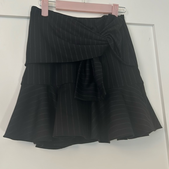 Aqua grey striped miniskirt, size XS - Picture 3 of 10